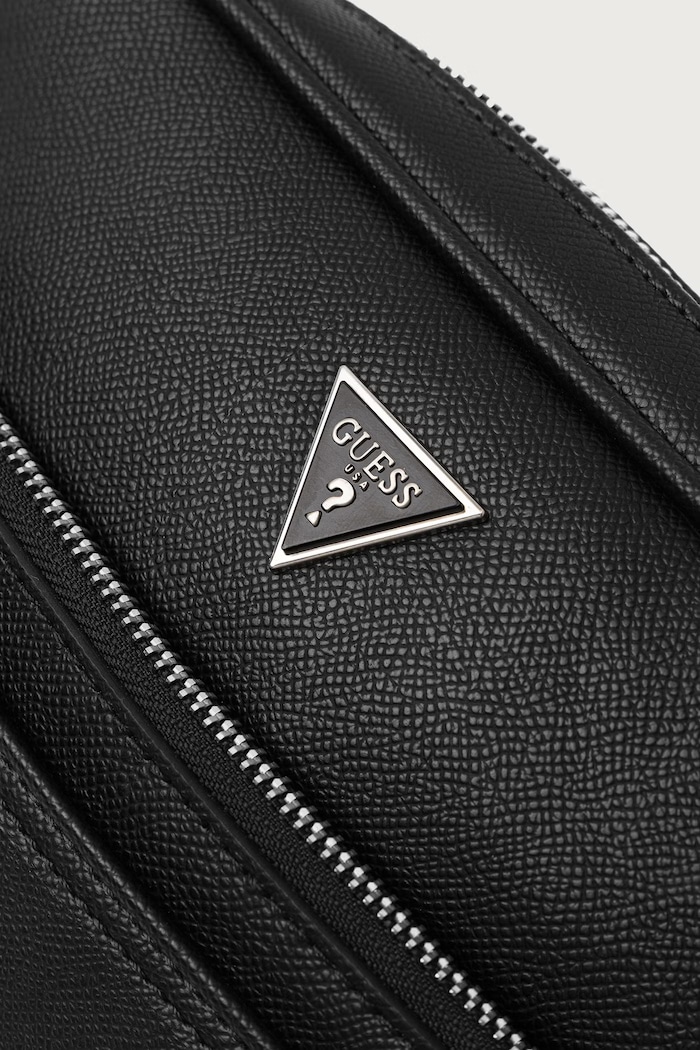 Чанта през рамо от имитация на кожа MILANO Guess HMMISL.P6422 черен