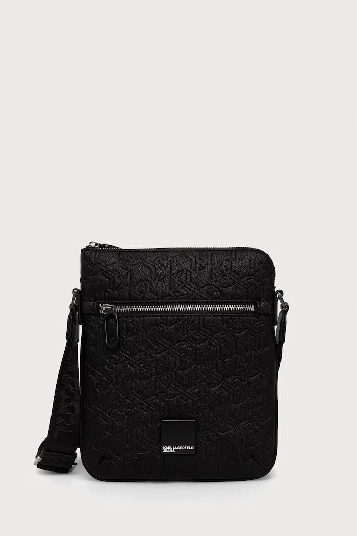 Karl Lagerfeld Jeans Taštička pánská z imitace kůže černá B4M30302