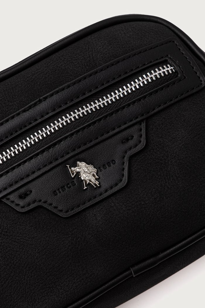 Nerka męska z imitacji skóry NASSAU U.S. Polo Assn. BIU269411MVP czarny