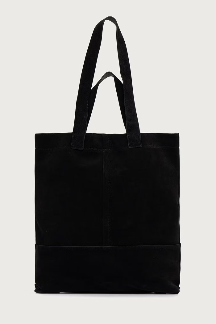 AllSaints Torba męska zamszowa CASSIUS N/S TOTE czarny M094XF