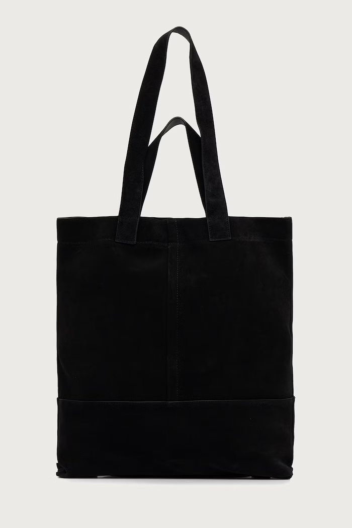 AllSaints Torba męska zamszowa CASSIUS N/S TOTE czarny M094XF