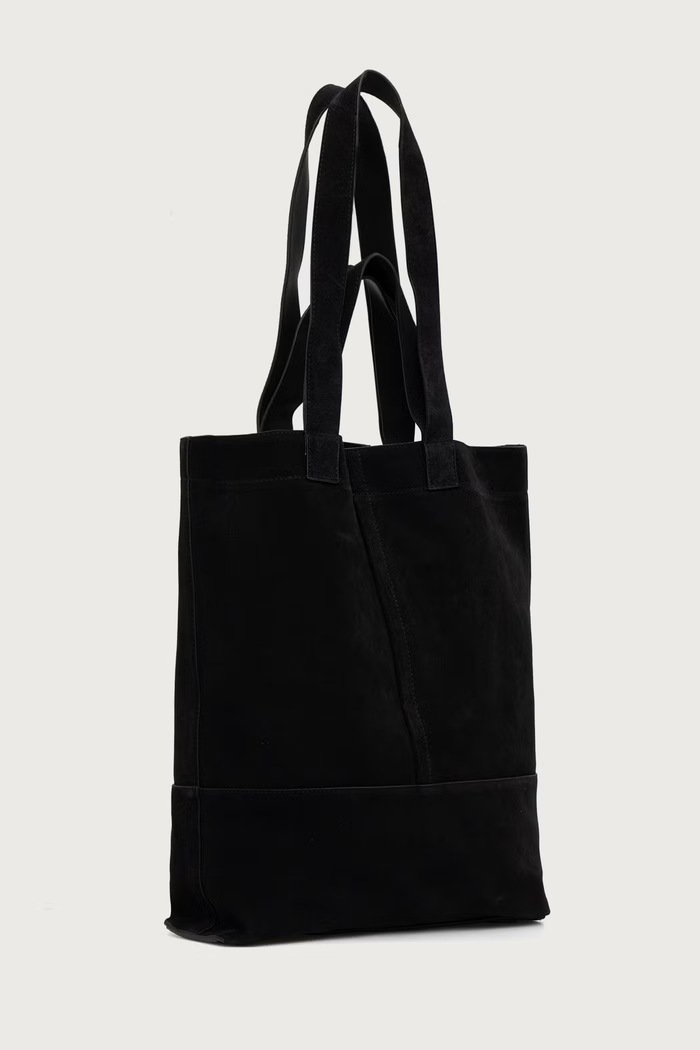 AllSaints Torba męska zamszowa CASSIUS N/S TOTE M094XF czarny AW26