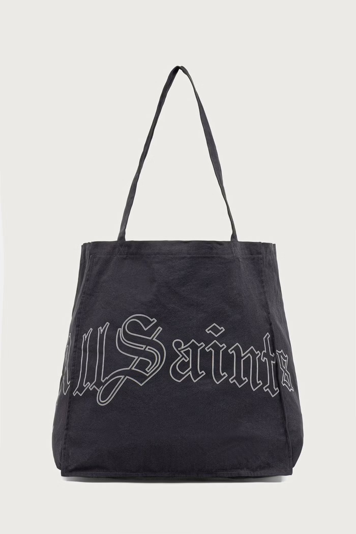 AllSaints torba materiałowa męska bawełniana DECENT LRG TOTE czarny M086XF