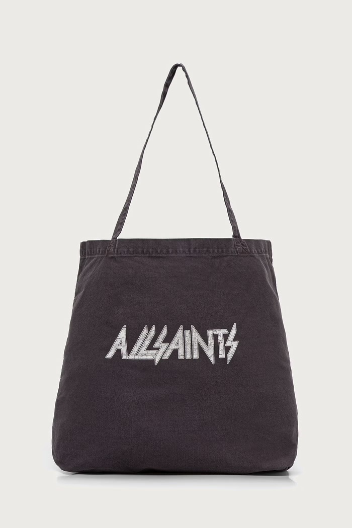 AllSaints torba męska bawełniana BACKSTAGE TOTE czarny M085XF