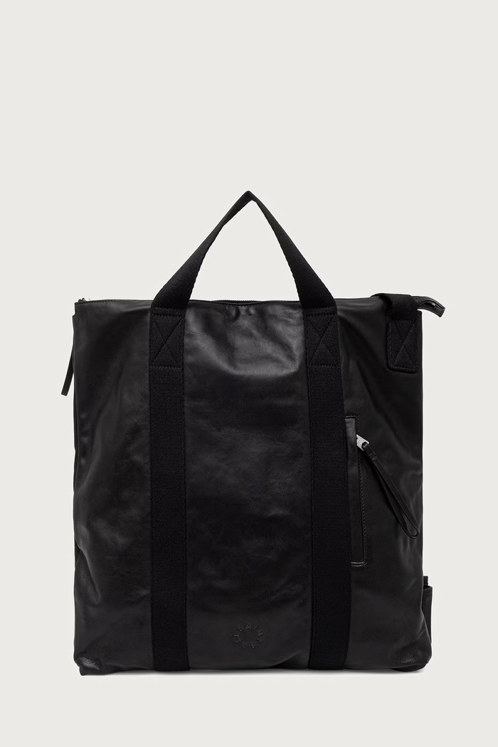 AllSaints Torba męska skórzana KIT LEATHER BACKPACK czarny M062XF