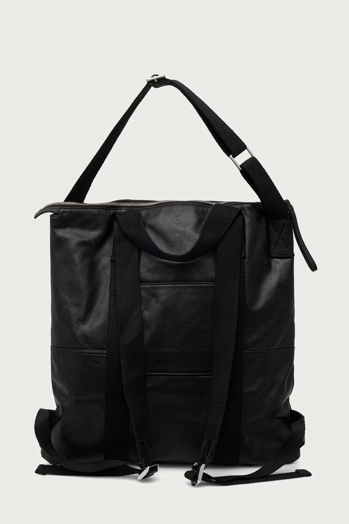 Akcesoria AllSaints Torba męska skórzana KIT LEATHER BACKPACK M062XF czarny