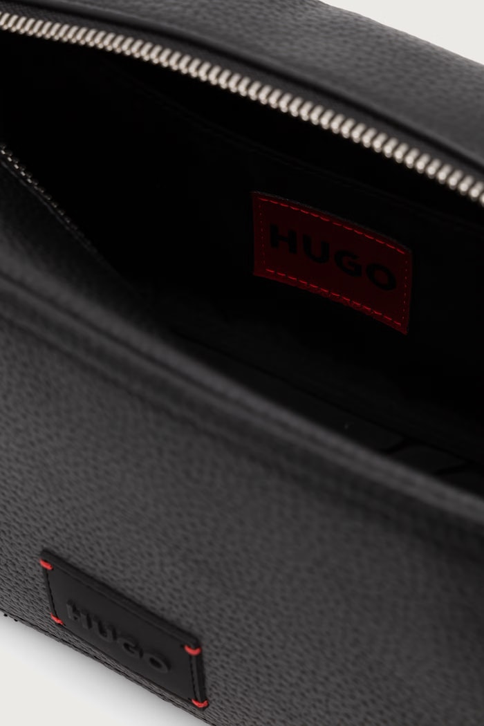 Kozmetička torbica za muškarce od imitacije kože Ethon HI EVO_Washbag HUGO 50573504 crna