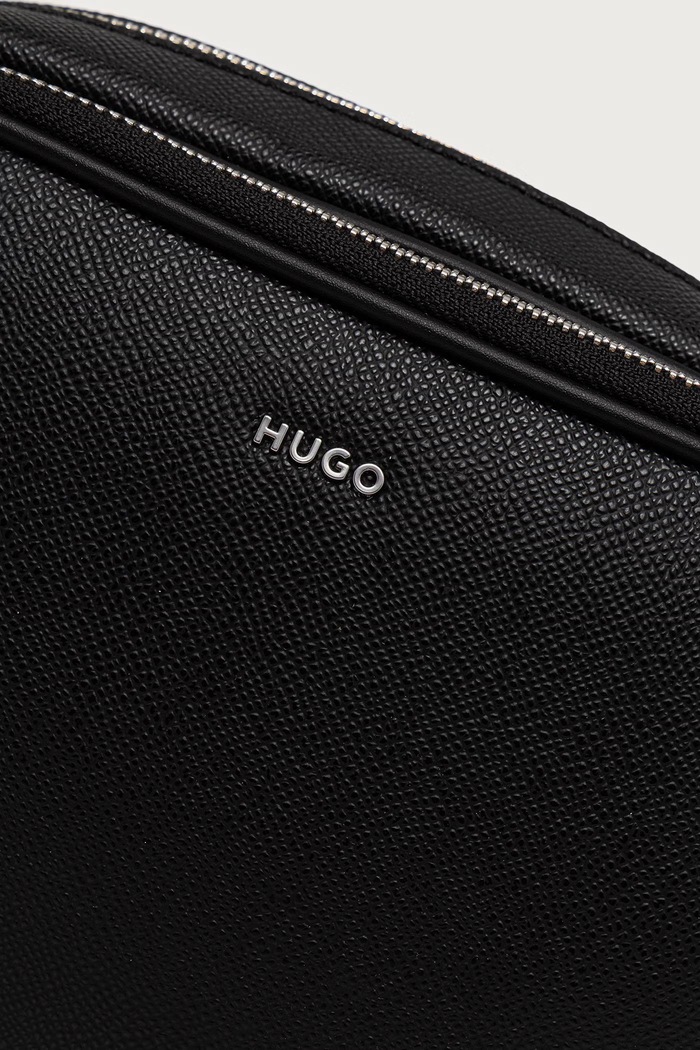 Geantă mică pentru bărbați din piele GO-BAG EW HUGO 50573483 negru