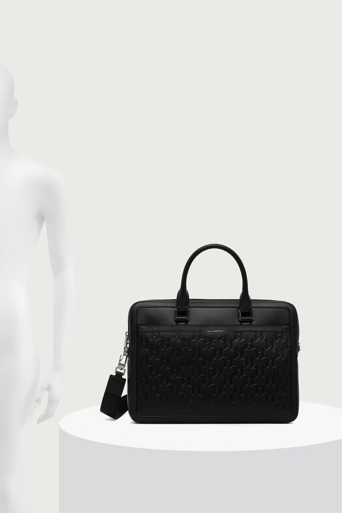 Karl Lagerfeld Taška na notebook pánska kožená K/LOOM B4M30211