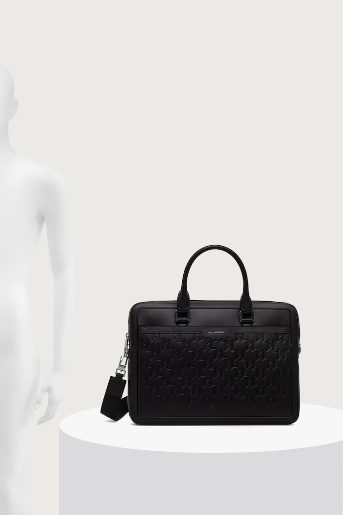 Karl Lagerfeld Taška na notebook pánska kožená K/LOOM B4M30211
