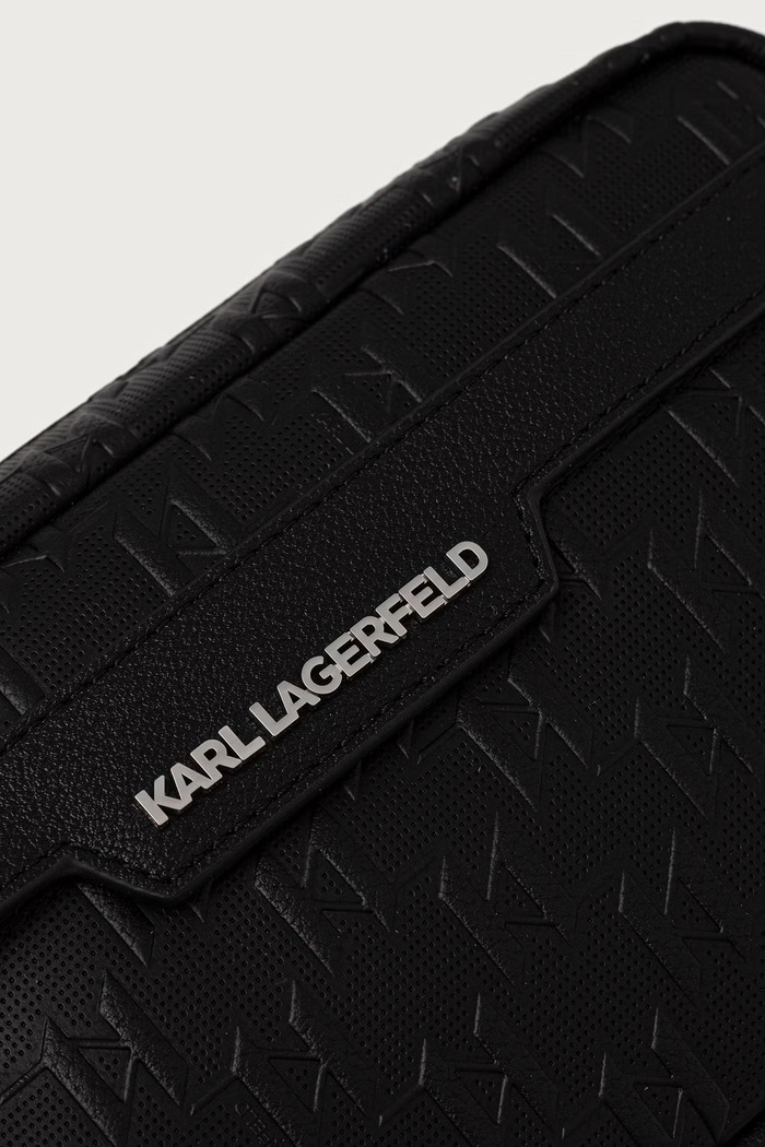 Чанта през рамо мъжка от имитация на кожа Karl Lagerfeld B4M30227 черен