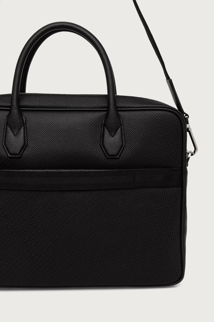 Taška na notebook pánska kožená Northon_M_Doc. Case BOSS 50573486 čierna