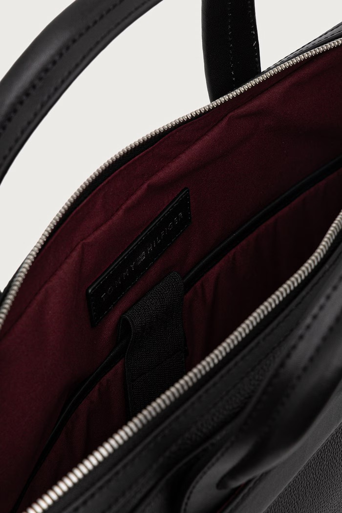 Taška pánska kožená Tommy Hilfiger čierna AM0AM14731