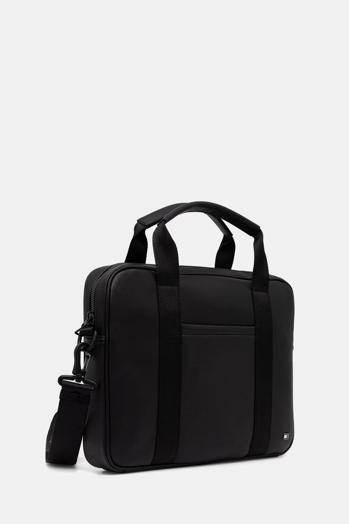 Tommy Hilfiger torba męska z imitacji skóry AM0AM14727 czarny AW26