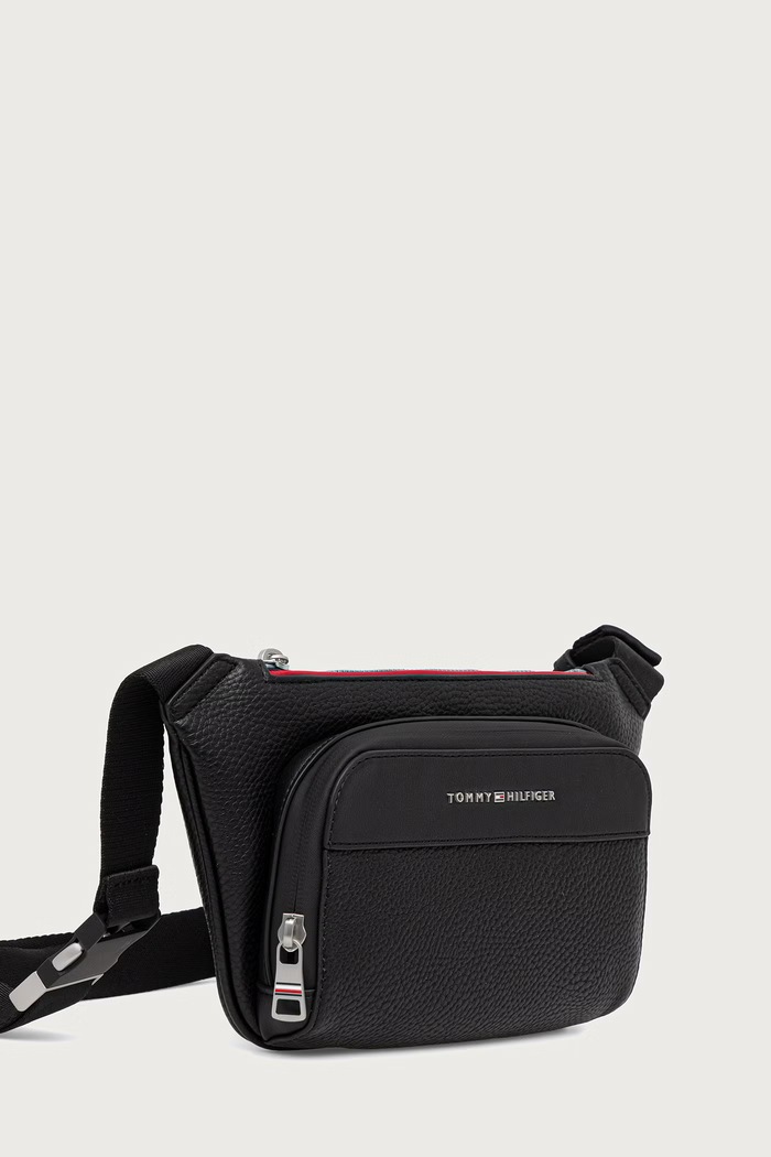 Tommy Hilfiger Φάκελος που φοριέται στον ώμο ανδρικό από απομίμηση δέρματος AM0AM14755 μαύρο AW26
