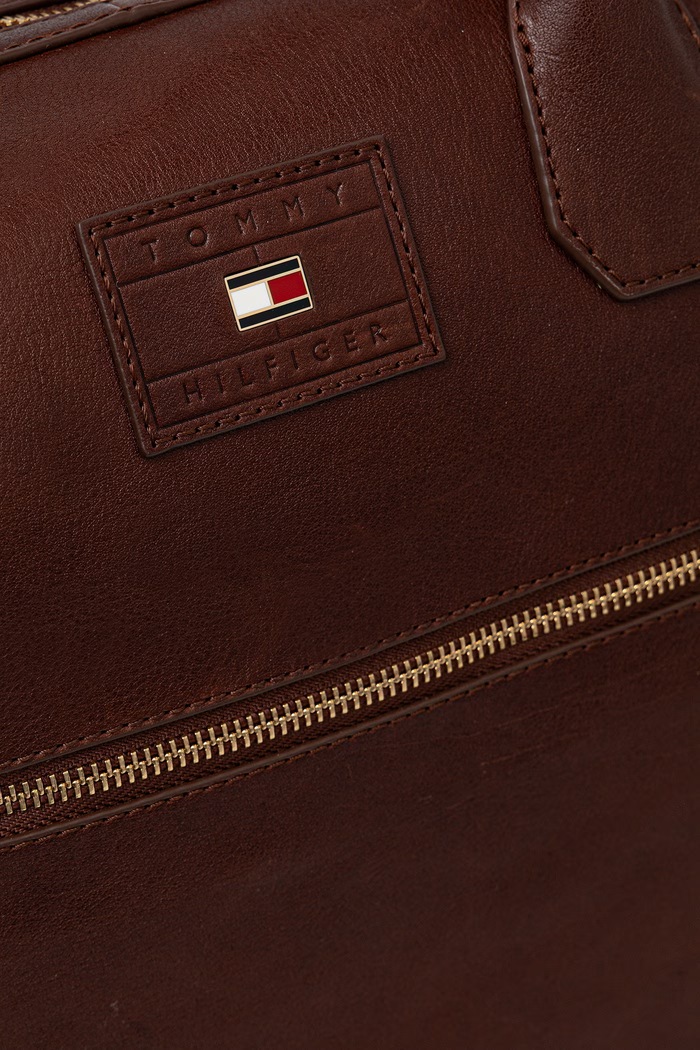 Torba męska skórzana Tommy Hilfiger AM0AM14745 brązowy