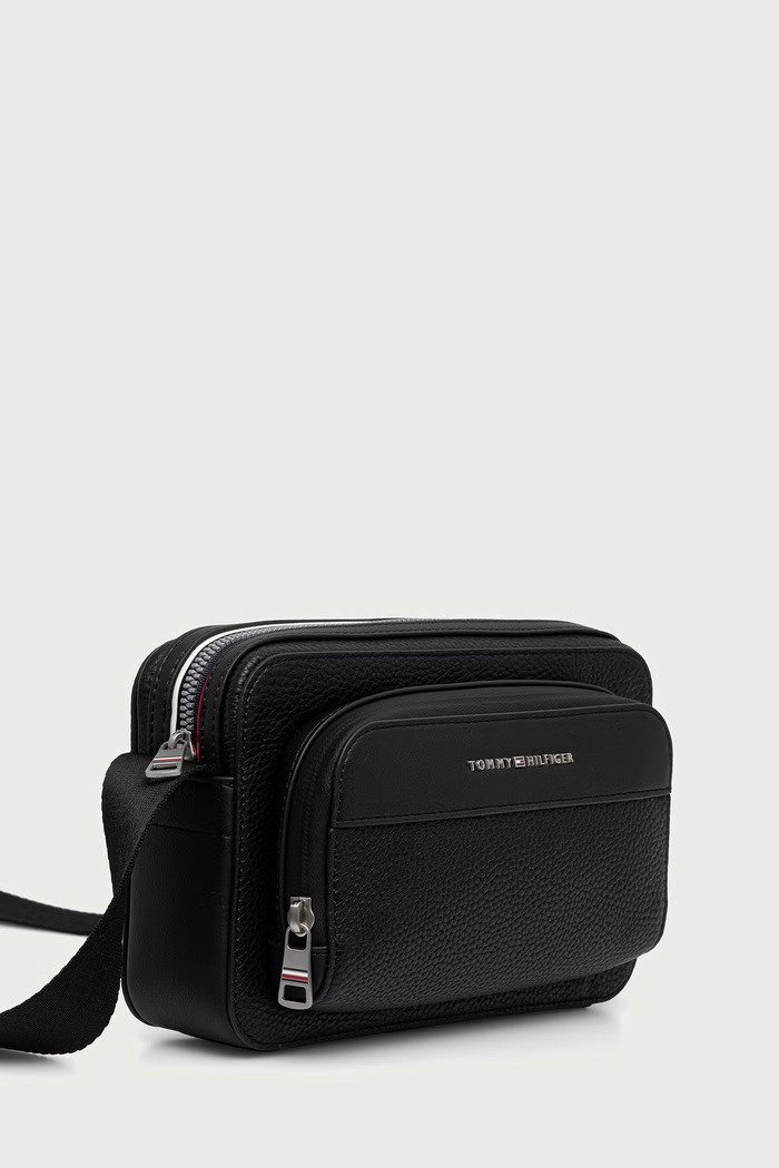 Tommy Hilfiger kabelka pánska z imitácie kože AM0AM14696 čierna AW26