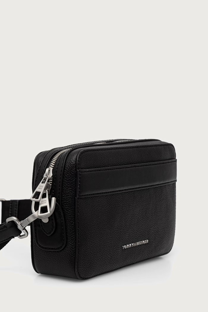 Tommy Hilfiger Mala torba za muškarce od kože AM0AM14694 crna AW26