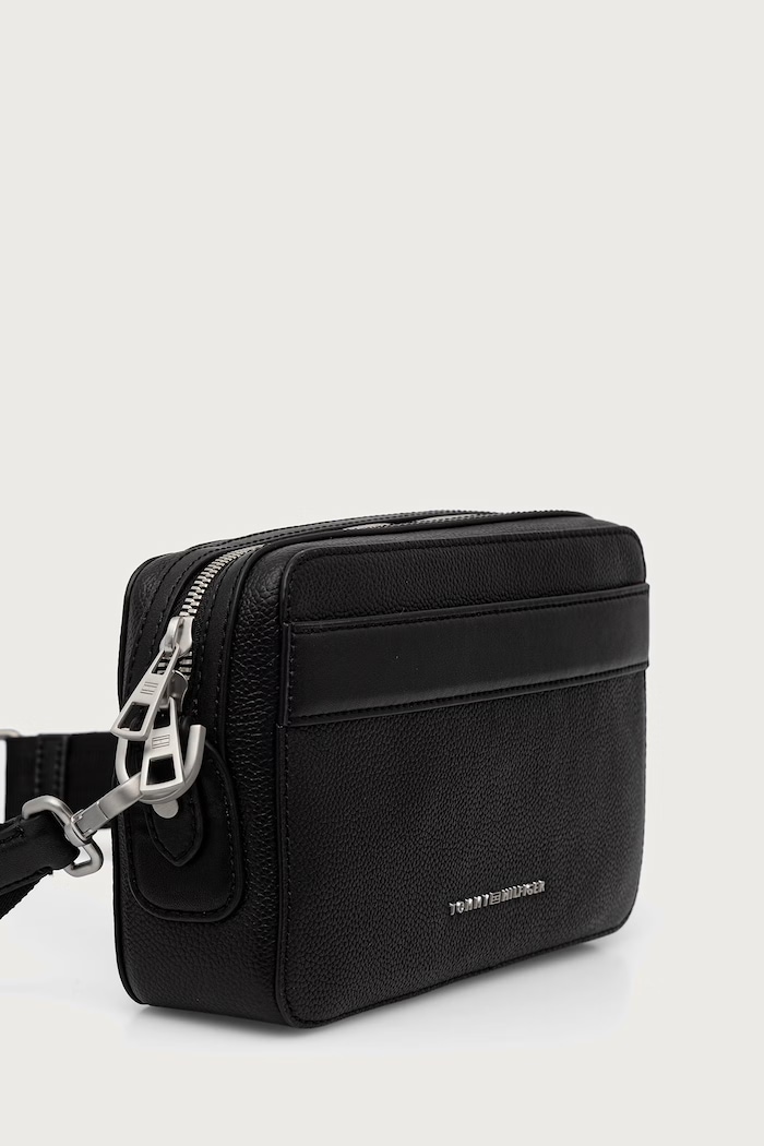 Tommy Hilfiger Mala torba za muškarce od kože AM0AM14694 crna AW26