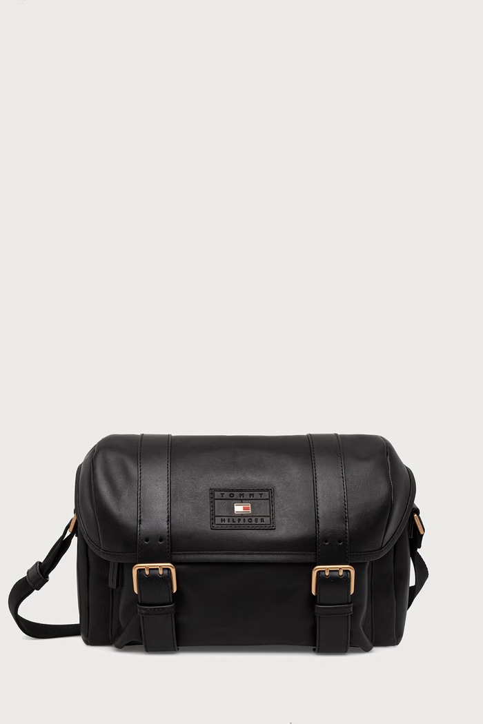 Tommy Hilfiger Listonoszka męska skórzana czarny AM0AM14693
