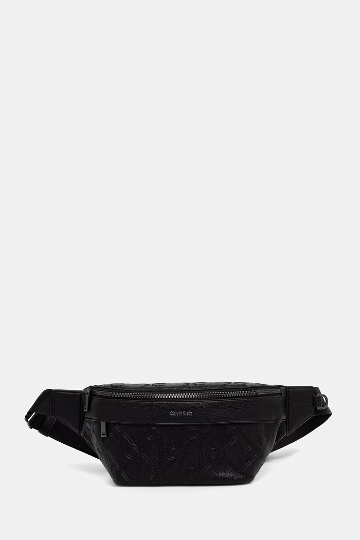 Calvin Klein nerka męska z imitacji skóry czarny LV04D3564G