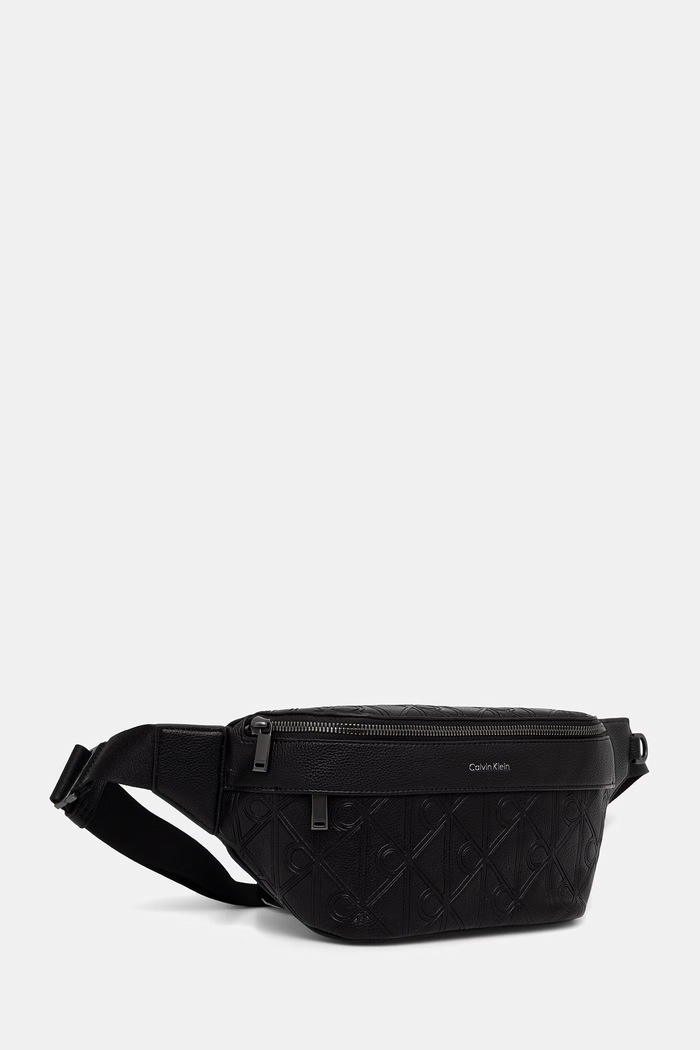 Calvin Klein nerka męska z imitacji skóry LV04D3564G czarny AW26