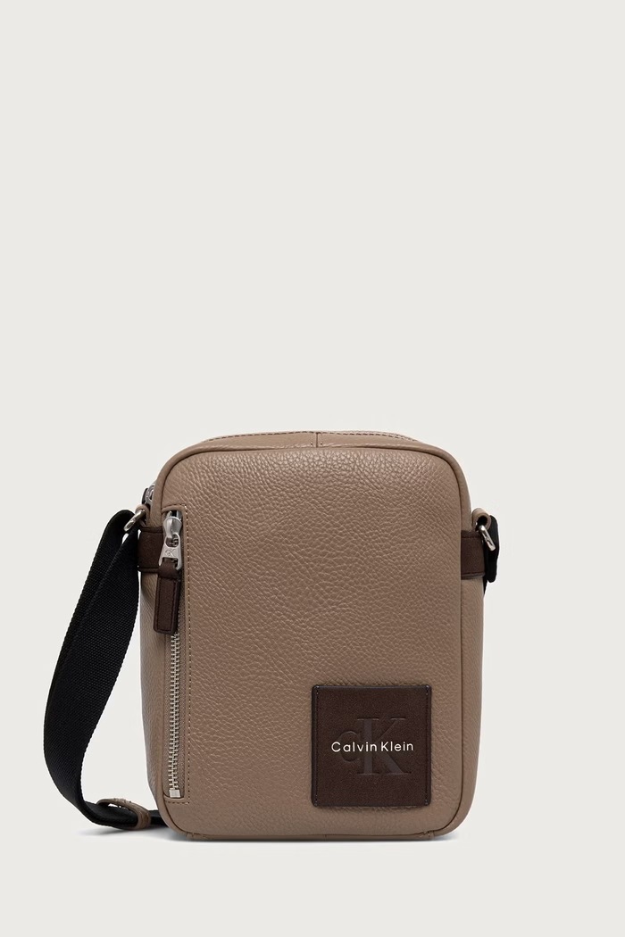 Calvin Klein Mala torba za muškarce od imitacije kože bež LV04D3624G
