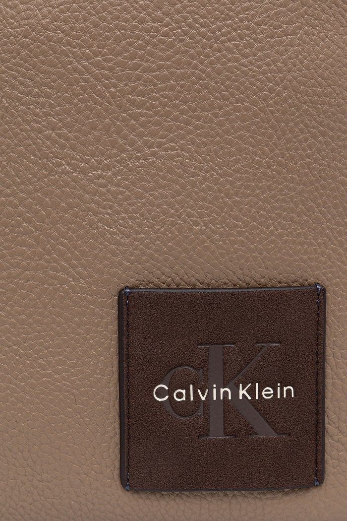 Mala torba za muškarce od imitacije kože Calvin Klein LV04D3624G bež
