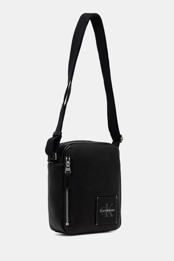 Calvin Klein saszetka męska z imitacji skóry LV04D3623G czarny AW26