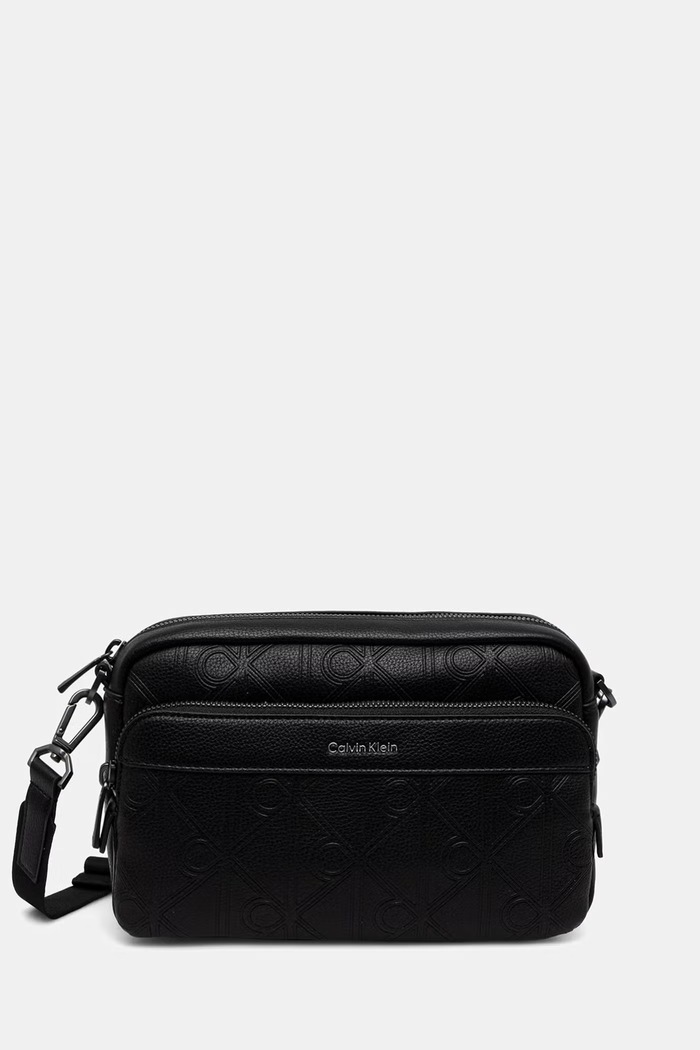 Calvin Klein saszetka męska z imitacji skóry czarny LV04D3563G