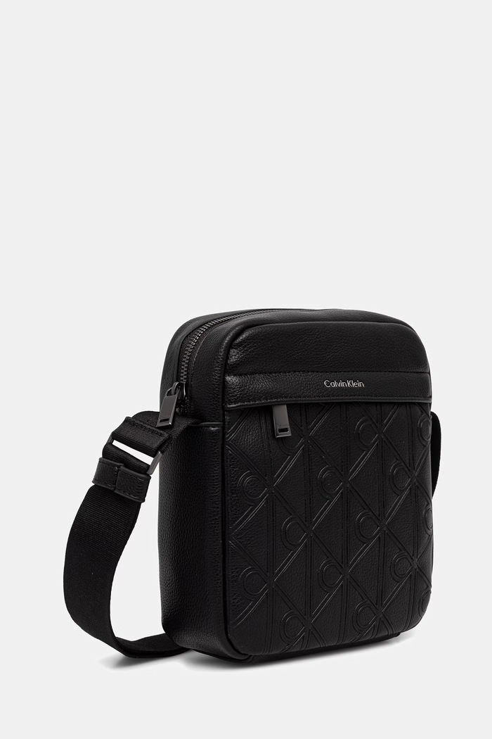 Calvin Klein saszetka męska z imitacji skóry LV04D3562G czarny AW26