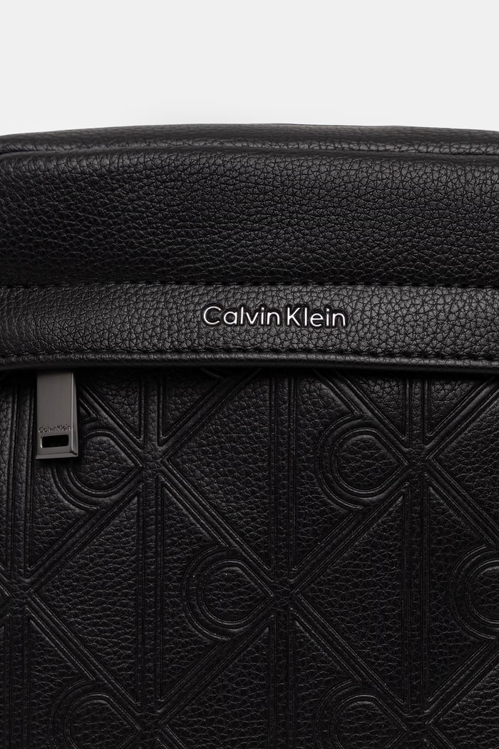 Calvin Klein saszetka męska z imitacji skóry czarny LV04D3562G