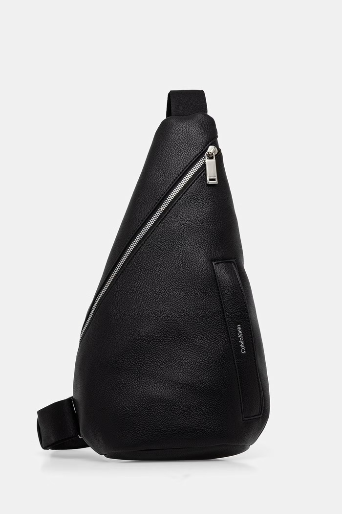 Calvin Klein saszetka męska z imitacji skóry czarny LV04D3495G