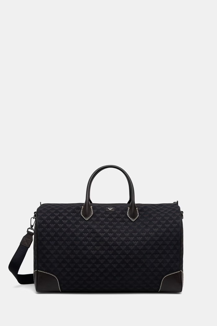 Emporio Armani torba podróżna męska skórzana granatowy EM002131.AF29023
