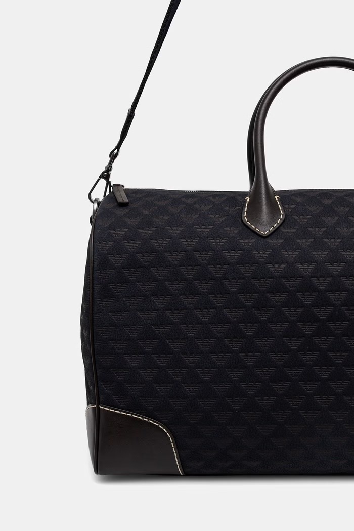 Akcesoria Emporio Armani torba podróżna męska skórzana EM002131.AF29023 granatowy