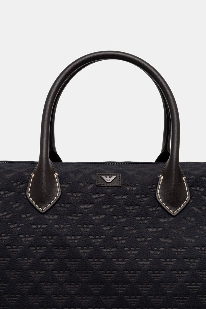 Emporio Armani torba podróżna męska skórzana granatowy EM002131.AF29023