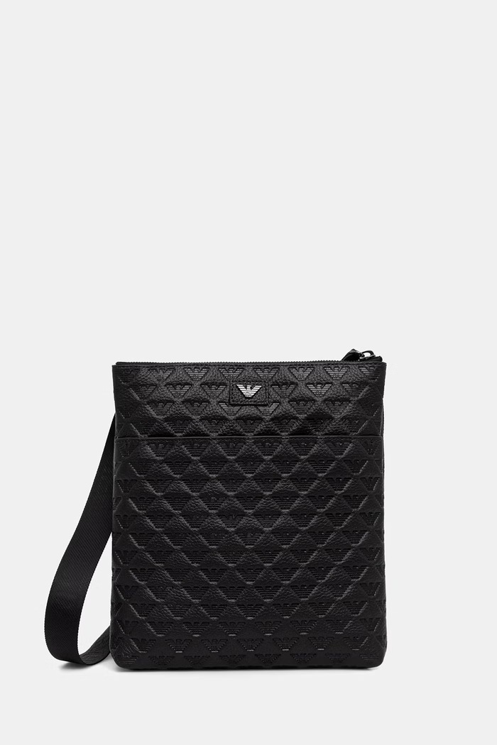 Emporio Armani saszetka męska skórzana czarny EM001688.AF14774