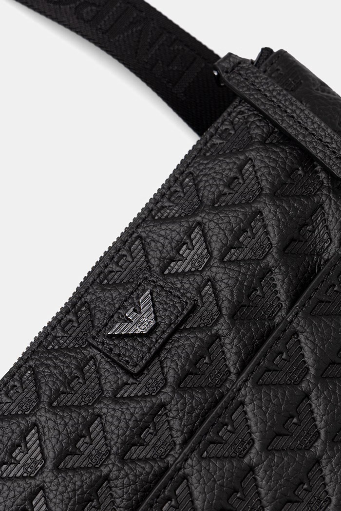 Emporio Armani saszetka męska skórzana czarny EM001688.AF14774