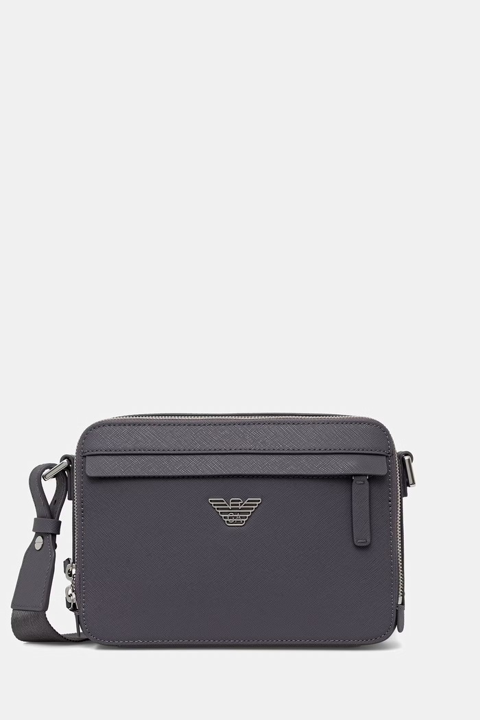Emporio Armani saszetka męska z imitacji skóry szary EM001186.AF13805