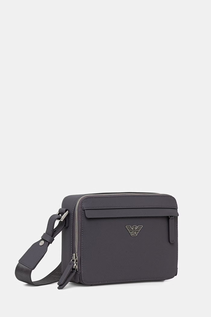 Emporio Armani saszetka męska z imitacji skóry EM001186.AF13805 szary AW26