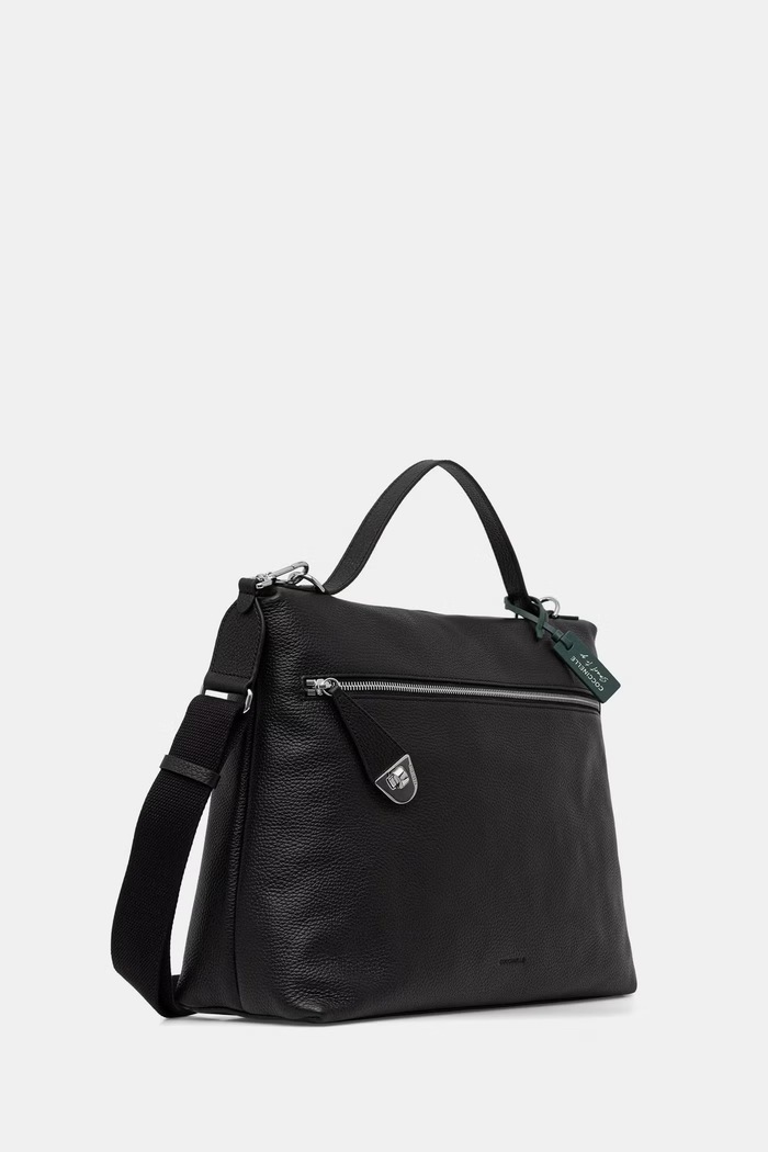 Coccinelle torba męska skórzana E1.VM5.81.01.01 czarny AW26