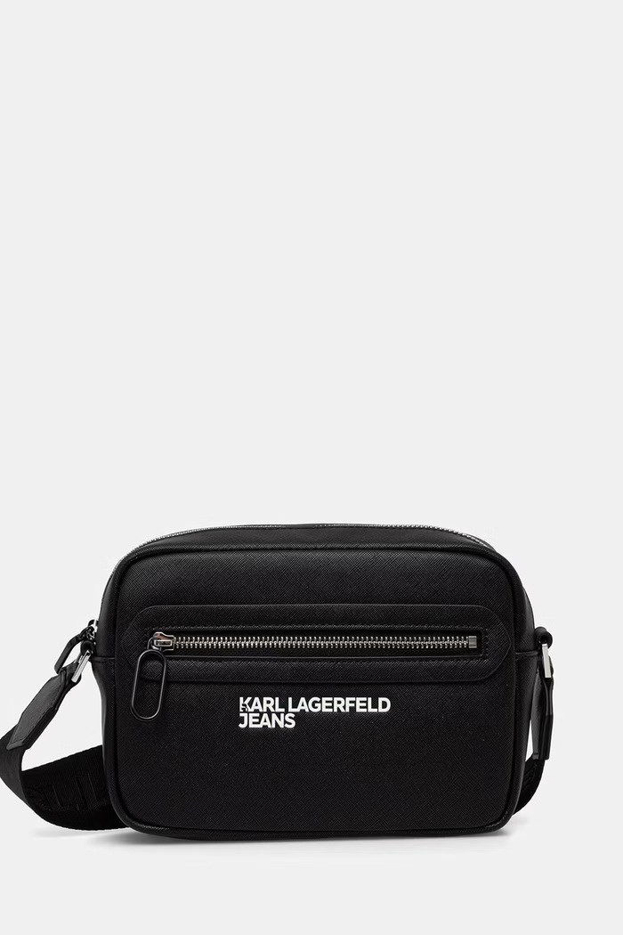Karl Lagerfeld Jeans φάκελος ανδρικός από απομίμηση δέρματος μαύρο B3M30220