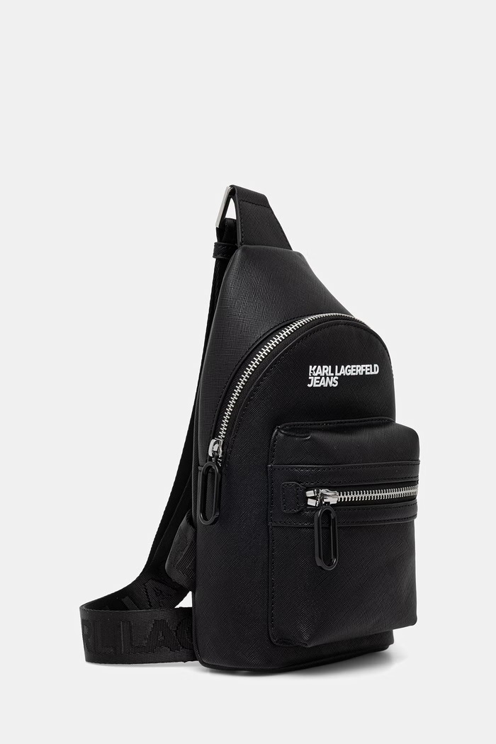 Karl Lagerfeld Jeans saszetka męska z imitacji skóry B3M30219 czarny AW26