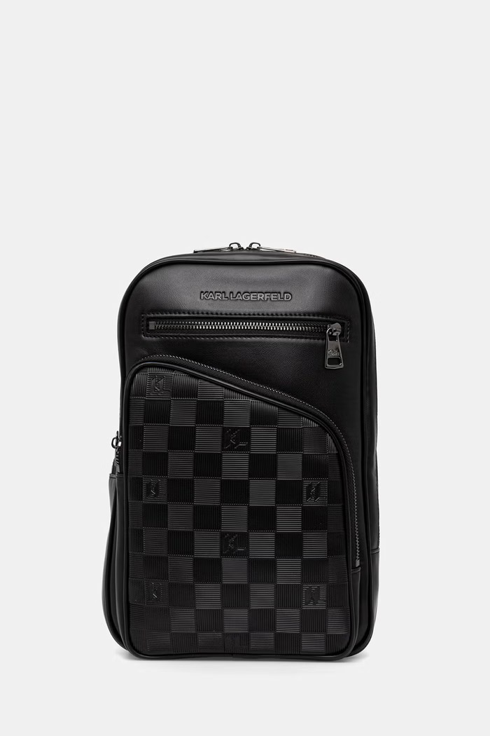 Karl Lagerfeld mala torba za muškarce od imitacije kože crna 563112.805921