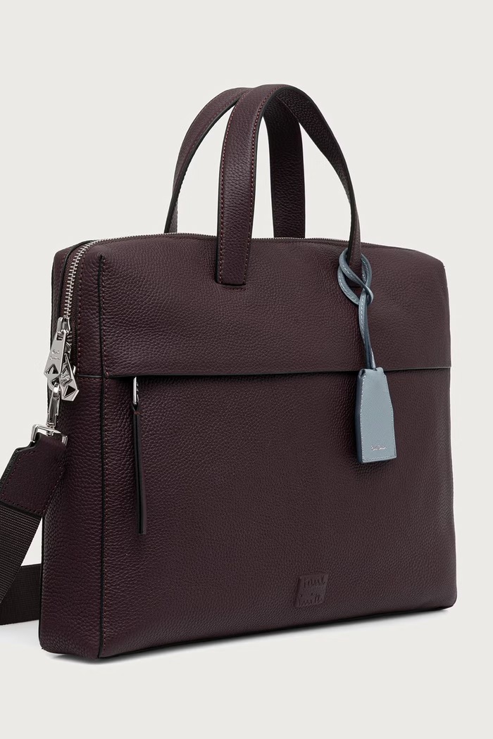 Paul Smith Torba na laptopa męska skórzana M1A.8337.WCLEAN bordowy AW26