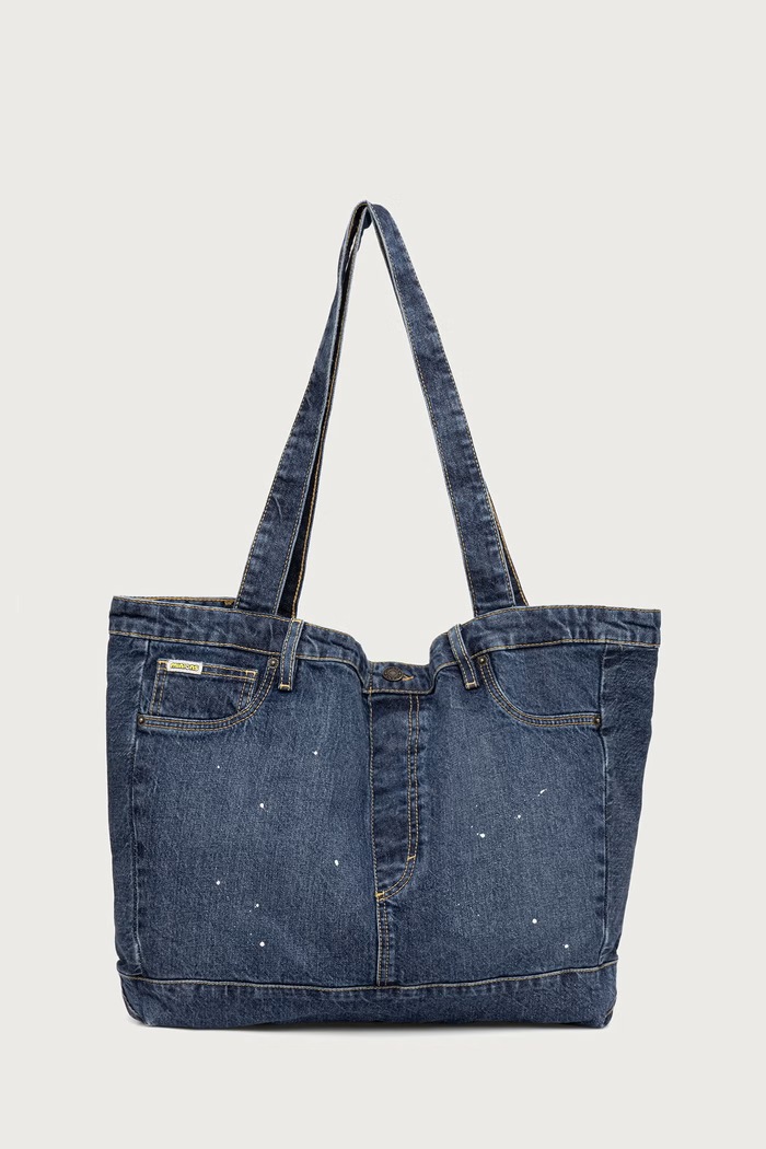 Guess Jeans torba materiałowa męska jeansowa granatowy M6YZ42.D2278