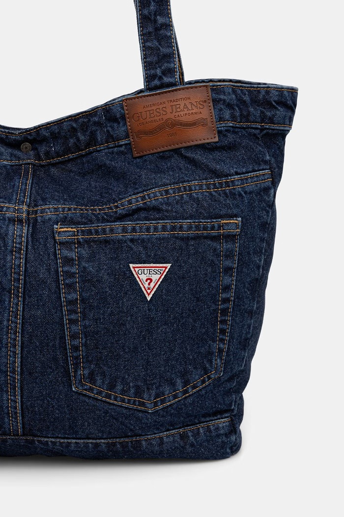Akcesoria Guess Jeans torba jeansowa M4BZ67.D5RH0 granatowy