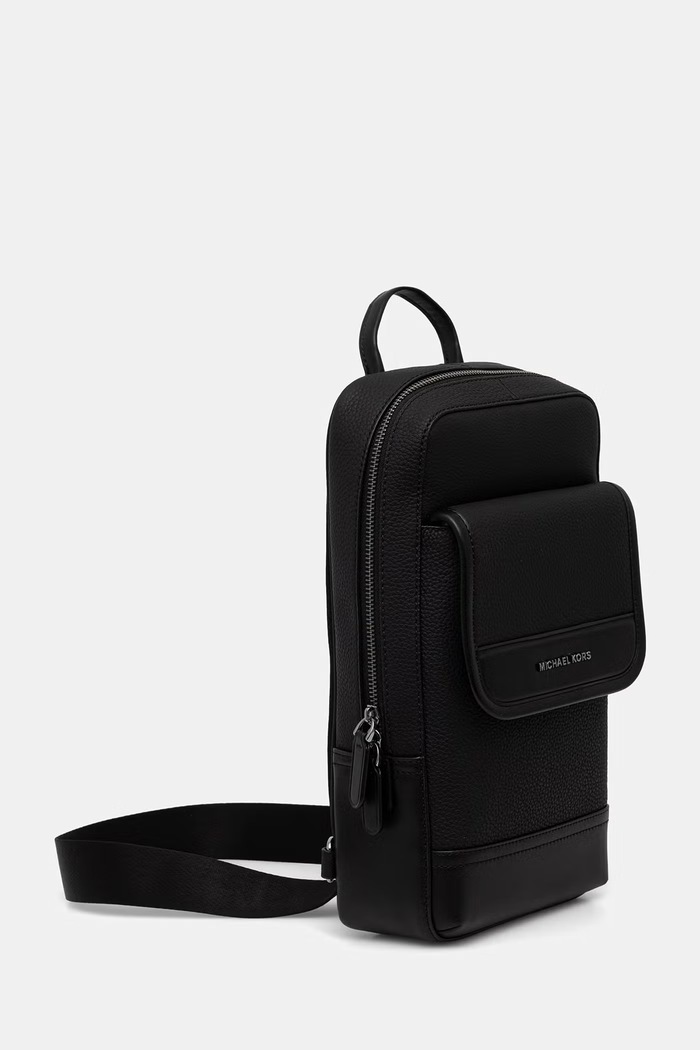 Michael Kors plecak męski skórzany HUDSON 33S6LJSC2L czarny AW26