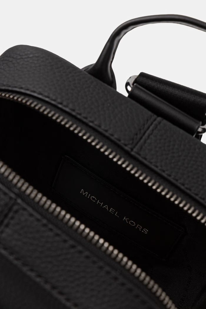 Michael Kors plecak męski skórzany HUDSON 33S6LJSC2L czarny