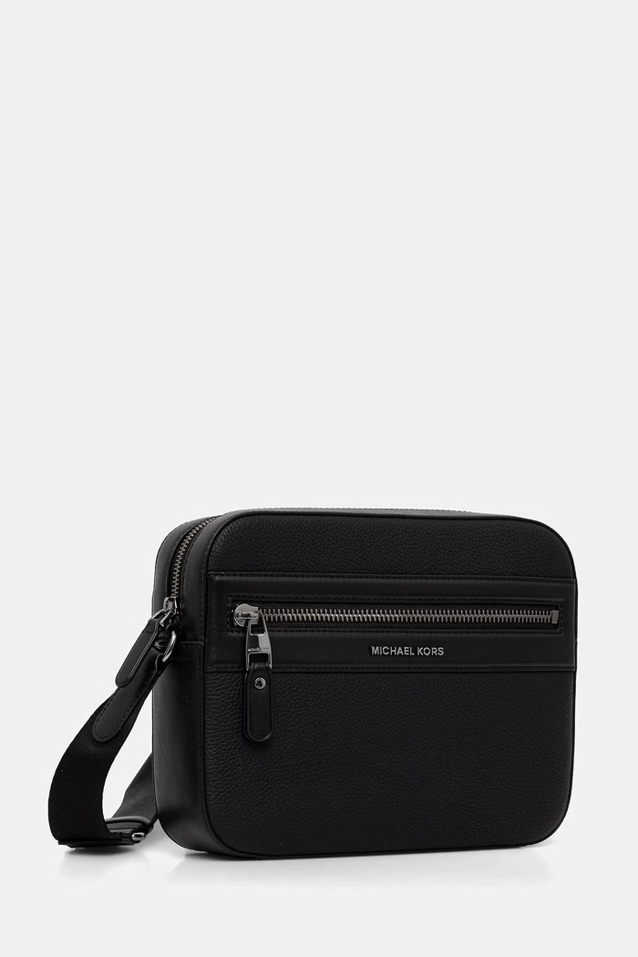 Michael Kors saszetka męska z imitacji skóry 33T6LJSM1X czarny AW26